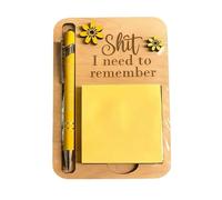 Porta notas adhesivas "Mis cosas que necesito recordar", Porta notas adhesivas "Pequeños recordatorios", Notas autoadhesivas con bolígrafo, El regalo de broma perfecto (Yellow)