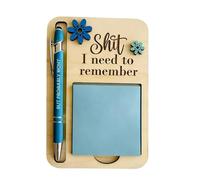 Porta notas adhesivas "Mis cosas que necesito recordar", Porta notas adhesivas "Pequeños recordatorios", Notas autoadhesivas con bolígrafo, El regalo de broma perfecto (Blue)