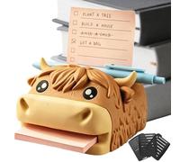 Porta notas adhesivas - Porta bloc de notas con plantillas reutilizables, soporte para bolígrafo de escritorio, para estudiantes, escritores, autores, coleccionistas, oficina, escuela, biblioteca