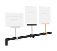 Porta Numeros de Mesa Porta Memo Clip, Porta carteles de acrílico A4 con clip, con panel de acrílico transparente de alta definición, tubos cuadrados/tubos redondos/divisiones de sujeción(Schwarz)