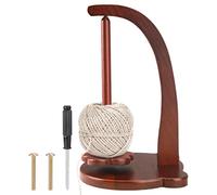 Porta-Ovillos para Tejer y Hacer Crochet, Péndulo Magnético Porta-Ovillos Porta-Carretes de Madera Hilandero Manualidades Regalo para Amantes del Tejido (Color Retro)