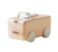 Porta pañuelos Caja de Almacenamiento pañuelos con Elegante cajón Deslizante Que se Adapta a Varios Estilos Vida, Ahorro Espacio Estética de Oficina(Pink)