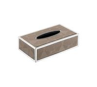 porta pañuelos Caja de pañuelos de cuero de acero inoxidable de alto color Adornos for mesa de centro de sala de estar Mesa de comedor Cajón de lujo dispensador de servilletas(Medio)