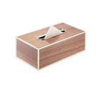 porta pañuelos Caja de pañuelos de madera maciza de nogal, caja de cajón de hotel comercial de alta gama, caja de pañuelos decorativa de lujo y ligera de lujo dispensador de servilletas(Grande)