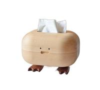 porta pañuelos Caja de pañuelos de pato Bigfoot, caja de cajón de papel for sala de estar doméstica de madera maciza, caja de cajón creativa y bonita dispensador de servilletas