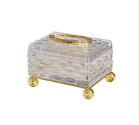 porta pañuelos Caja de pañuelos de vidrio for sala de estar, lujosa y lujosa mesa de centro, caja de almacenamiento, cajón, decoración del hogar dispensador de servilletas