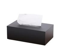 porta pañuelos Cajón de papel acrílico, cajón de papel minimalista for sala de reuniones, cajón de pañuelos negro dispensador de servilletas(Pequeño)