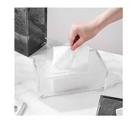 porta pañuelos Cajón de papel for sala de estar del hogar, caja de almacenamiento de pañuelos minimalista de escritorio for restaurante dispensador de servilletas(Blanco,Grande)