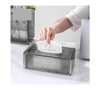 porta pañuelos Cajón de papel for sala de estar del hogar, caja de almacenamiento de pañuelos minimalista de escritorio for restaurante dispensador de servilletas(Grey,Pequeño)