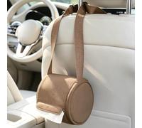 Porta Pañuelos Colgante para Ford EcoSport Edge Evos 2004-2024,Brown | Soporte Pañuelos Coche, Acceso Fácil, Correa Ajustable, Cremallera Fácil de Rellenar, Hebilla Instalación Fácil, Tela Suave