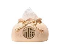 porta pañuelos Cubierta de caja de pañuelos de estilo chino, soporte for caja de pañuelos de cerámica, caja de pañuelos decorativa for tocador, tanque de inodoro, tocador, mesa de noche dispensador de