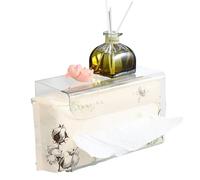 Porta pañuelos - de pañuelos Transparente montada en la Pared | Accesorios limpios | Dispensador de Pared | de Toalla de Papel Adhesiva para baño, Cocina, baño, Dormitorio, Sala de Estar