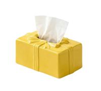 Porta pañuelos Dispensador Creativo en Forma de Regalo, Caja pañuelos cerámica con Lazo Lujo Ligero Estética de Oficina