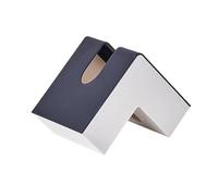 Porta pañuelos Dispensador Facial de Toalla Papel Soporte estantería en Forma L Caja pañuelos plástico V Decoración Divertida para el baño(White)