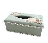 Porta pañuelos, soporte for cubierta de pañuelos, caja de pañuelos, baño, dormitorio, oficina y coche(Green)