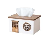 porta pañuelos Soportes for cajas de pañuelos Dispensador de cubierta de caja de pañuelos de estilo antiguo Caja dispensadora de pañuelos rectangular for baño Cocina Sala de estar Oficina dispensador