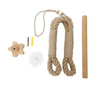 Porta Papel Higiénico de Cuerda de Cáñamo y Madera, Soporte para Rollo de Baño, Estilo Industrial - Diseño Ajustable, Fácil Instalación, Versátil para Baños y Cocinas