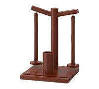 Porta para trabajos de ganchillo | Filador magnético giratorio para costura - Porta de madera con soporte para teléfono y 2 barriles | Para amantes del ganchillo, mujeres, principiantes