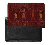 Porta Pasaporte Novedad Delgado Antiguo Egipto Unisex Adulto, Funda Cartera Travel Essentials, Funda Portátil para Pasaporte y Tarjeta de Vacunas, para Mujeres Hombres ( Color : A13 , Size : 14.7x9.8