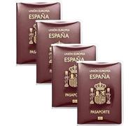 Porta Pasaporte Transparente | Estuche de Protección Práctico para Pasaportes | Funda para Pasaporte de Viaje- Ideal para Hombres y Mujeres Viajeros Fabrication Francesa X4