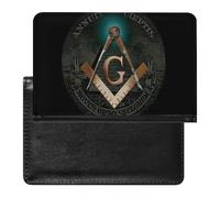 Porta Pasaportes Impermeable de Masónico para Mujeres Hombres, Duraderas Cuero de PU Porta, Funda Pasaporte Delgado para Pasaporte, Tarjeta de Crédito, Tarjeta Médica ( Color : A20 , Size : 14.7x9.8 c