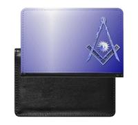 Porta Pasaportes Impermeable de Masónico para Mujeres Hombres, Duraderas Cuero de PU Porta, Funda Pasaporte Delgado para Pasaporte, Tarjeta de Crédito, Tarjeta Médica ( Color : A26 , Size : 14.7x9.8 c