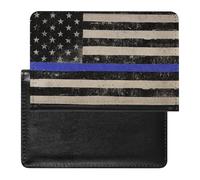 Porta Pasaportes Impermeable Multifunción Bandera Vintage Americana, Funda Pasaporte Portátil Delgada para Pasaporte, para DNI, Tarjeta de Crédito, Tarjeta de Vacunas ( Color : A8 , Size : 14.7x9.8 cm