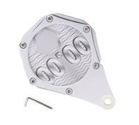 Porta Permiso De Impuesto Para Moto | Soporte Hexagonal para Matrícula de Etiqueta Fiscal | Soporte De Aluminio Con Llave Para Colgar Tarjetas Y Etiquetas En Scooter O Moto