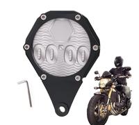 Porta Permiso De Impuesto para Motocicleta - Soporte Hexagonal para Matrícula de Etiqueta Fiscal - Bracket De Aluminio con Llave Y Portatarjetas para Scooter Y ATV