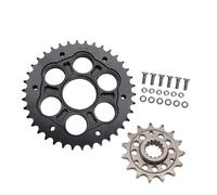 Porta piñón delantero y trasero compatible con 1103 Panigale V4 V4S 18-24 V4SP 1199 Panigale R Superleggeria 1103 Streetfighter V4 V4S(41T 15T blackCarrier)