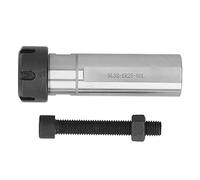 Porta-pinza de sujeción, varilla de extensión de vástago recto, herramienta de roscado para torno CNC con pinza ER25, 80 mm de longitud para refrigeración interna y mecanizado de a