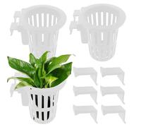 Porta 'Planta de Acuario - Clear Acrilic Aquarium Plant Holder | Decoraciones acuáticas flotantes | Acuático portátil con ganchos y ventosos para el cultivo acuapónica hidroponia