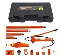 Porta Power Set de cilindro hidráulico de 12 toneladas, herramienta de enderezamiento de carrocería, con manguera de aceite de 1,4 m y maletín de transporte, juego de gato hidráulico para taller