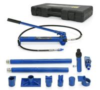 Porta Power Set de cilindro hidráulico de 12 toneladas, herramienta de enderezamiento de carrocería, con manguera de aceite de 1,4 m y maletín de transporte, juego de gato hidráulico para taller