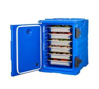 Porta recipientes térmico para alimentos de 90 l, calentador de alimentos de carga frontal con asa, mantiene la temperatura caliente y fría, ideal para restaurantes y cantinas