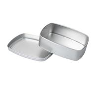 Porta sapone alluminio - Contenitore a Cassetta rettangolare impermeabile Con coperchio | Ideal per saponette da bagno, 150ml, pratico per CASA, Viaggio e USO CODIANO | Accessorio Elegante e