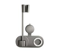 Porta secador con montaje en pared | con - Estante para secador de pelo manos libres - apto para uso en dormitorio, pared, mobi, puerta, salón, casa, hotel y dormitorio