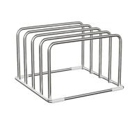 Porta tabla - Estante fino de acero inoxidable | Soporte para tabla de cortar antideslizante, organizador antioxidante para ollas, sartenes, libros, soluciones para guardar encimeras