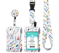 Porta Tarjetas Identificativas, Lanyard con Tarjetero, Para Tarjeta de Identificación, Llaves, Cámara, Teléfono Móvil (White)