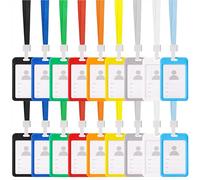 Porta Tarjetas Identificativas Multicolor Porta Tarjetas Colgante Badge Holder con Lanyard para ID Card Estudiantes Oficina Empleados Exposición Tráfico 18 Piezas