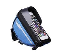 Porta Teléfono Bicicleta Bolsa Impermeable Para Bicicleta Soporte Manillar Tubo Dirección Delantero Funda Para Pantalla Táctil Bolsas Ciclismo Para Teléfono Móvil Y Soporte Móvil Moto(Sky Blue)