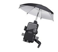 Porta Teléfono Bicicleta Soporte Para Teléfono Móvil Motocicleta Paraguas Parasol Impermeable Soporte Para Espejo Retrovisor Para Vehículo Eléctrico Exterior Soporte Móvil Moto(Black with Umbrella)