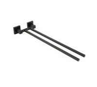 Porta Toallas 2 Varillas Soporte Para Baño De Pared Asta Casa Negro DRIWEI 02121