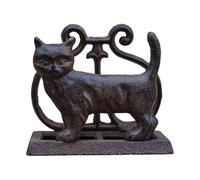 Porta toallas de papel vintage de hierro fundido - Sujetalibros multiusos for recetas (3 estilos: cubiertos, pájaro y gato) - Decoración rústica for cocina Servilleteros(13.5 * 11.5cm)