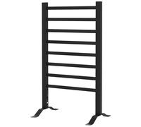 Porta toallas eléctrico HOMCOM, de pared o de pie, radiador de aleación de aluminio con 8 barras, temporizador