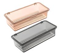 Porta utensilios Caja de almacenamiento de cubiertos Bandeja de plástico Organizadores de cubiertos con tapa Bandeja for cubiertos a prueba de tapa y contenedor de almacenamiento de utensilios Contene