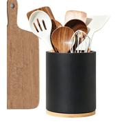 Porta utensilios | Organizador giratorio 360 grados - Organizador de madera para cubiertos y utensilios - Porta cubiertos cocina recipiente cocina