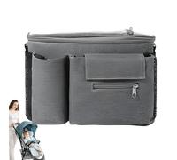 Portaaccesorios de cochecito con portavasos | Organizador de cochecito con portavasos, accesorio de almacenamiento seguro transparente ajustado perfectamente para padres e hijos bebé