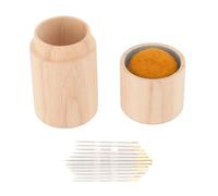 Portaagujas de Coser de Madera, Alfiletero Portátil de Gran Capacidad con Agujas de Bordar, Fácil de Transportar para Proyectos de Costura (jengibre)