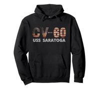 Portaaviones CV-60 USS Saratoga Vintage Amerivan Flag Sudadera con Capucha